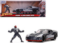 2008 Dodge Viper SRT10 Dark Gray with Venom Diecast Figurine "Spider-Man" "Marvel" Series 1/24 Diecast Model Car by Jada-0