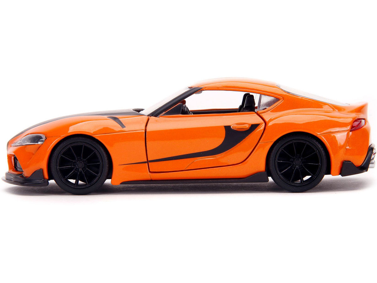 Toyota GR Supra Orange with Black Stripes "Fast & Furious 9 F9" (2021) Movie 1/32 Diecast Model Car by Jada-2