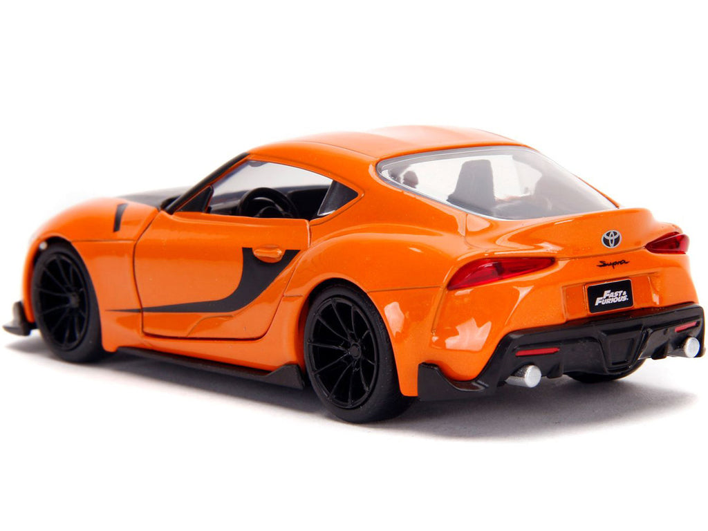 Toyota GR Supra Orange with Black Stripes "Fast & Furious 9 F9" (2021) Movie 1/32 Diecast Model Car by Jada-1