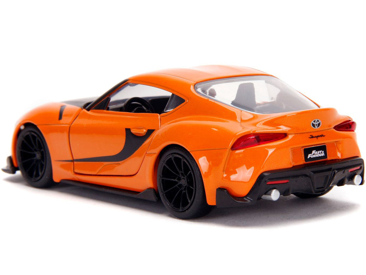 Toyota GR Supra Orange with Black Stripes "Fast & Furious 9 F9" (2021) Movie 1/32 Diecast Model Car by Jada-1