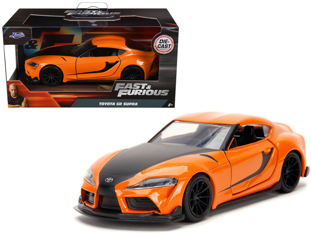 Toyota GR Supra Orange with Black Stripes "Fast & Furious 9 F9" (2021) Movie 1/32 Diecast Model Car by Jada-0