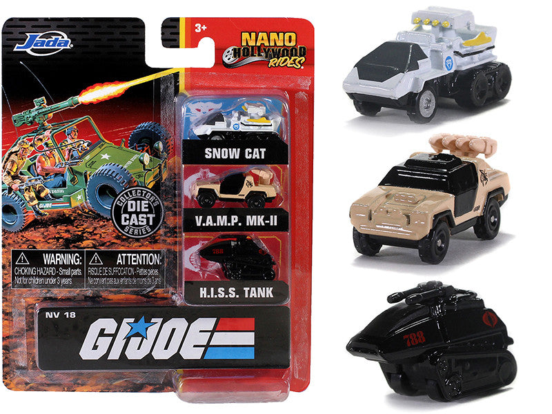 "G.I. Joe" 3 piece Set "Nano Hollywood Rides" Diecast Models by Jada-0