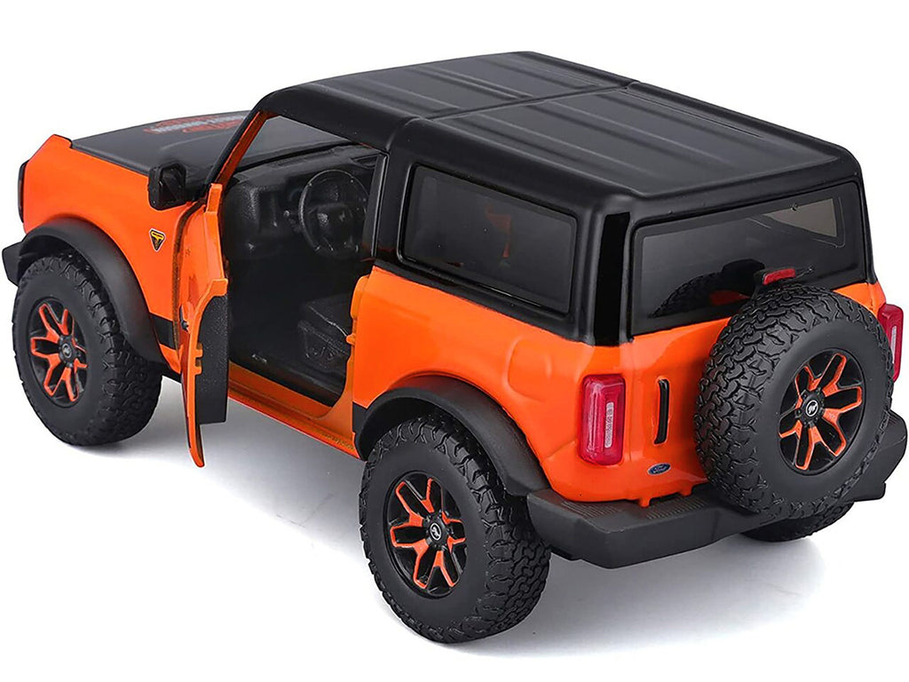 2021 Ford Bronco Badlands Orange and Black "Harley Davidson" "H-D Custom" Series 1/24 Diecast Model Car by Maisto-3