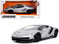 Lamborghini Centenario Gray Metallic with Black Top "Hyper-Spec" Series 1/24 Diecast Model Car by Jada-0