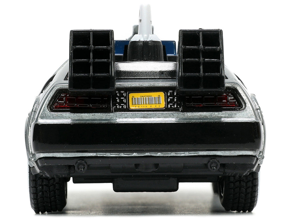 DeLorean DMC (Time Machine) Brushed Metal "Back to the Future Part III" (1990) Movie "Hollywood Rides" Series 1/32 Diecast Model Car by Jada-4