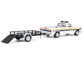 1990 Dodge Ram D250 Pickup Truck "Philadelphia PA Police Department" White with Stripes and Utility Trailer "Hot Pursuit Hitch & Tow" Series 1 1/64 Diecast Model Cars by Greenlight-0