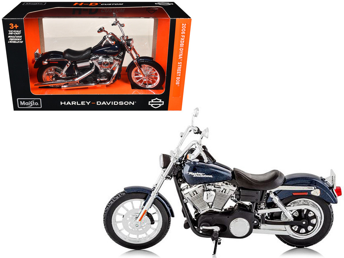 2006 Harley Davidson FXDBI Dyna Street Bob Bike Motorcycle Model 1/12 by Maisto-0