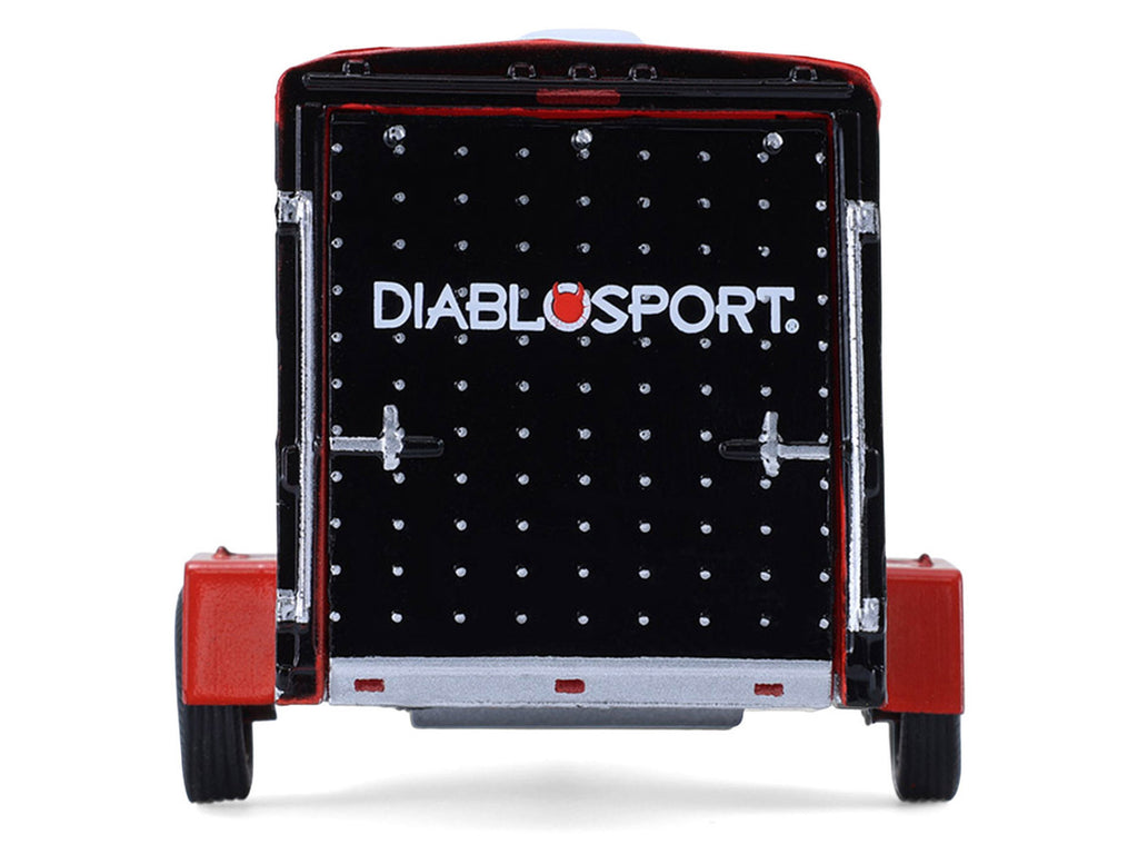 2012 Jeep Wrangler Unlimited "Diablo Sport" Black with Red Graphics and Small Cargo Trailer "Hitch & Tow" Series 33 1/64 Diecast Model Cars by Greenlight-2