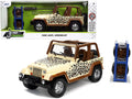 1992 Jeep Wrangler Tan and Brown with Graphics and Extra Wheels "Just Trucks" Series 1/24 Diecast Model Car by Jada-0