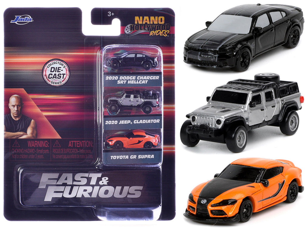 "Fast & Furious 9" (2021) Movie 3 piece Set "Nano Hollywood Rides" Series Diecast Model Cars by Jada-4