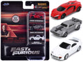 "Fast & Furious" Movie 3 piece Set Series 4 "Nano Hollywood Rides" Series Diecast Model Cars by Jada-0