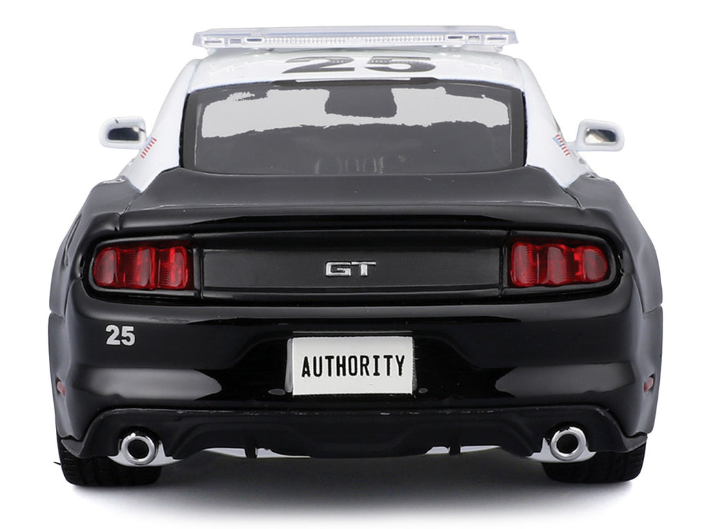 2015 Ford Mustang GT 5.0 "Police" Black and White "Authority" Series 1/24 Diecast Model Car by Maisto-1
