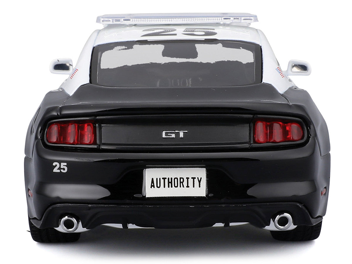 2015 Ford Mustang GT 5.0 "Police" Black and White "Authority" Series 1/24 Diecast Model Car by Maisto-1