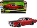 1969 Dodge Charger R/T Red Metallic with Black Hood and Black Stripes "Classic Muscle" 1/25 Diecast Model Car by Maisto-0