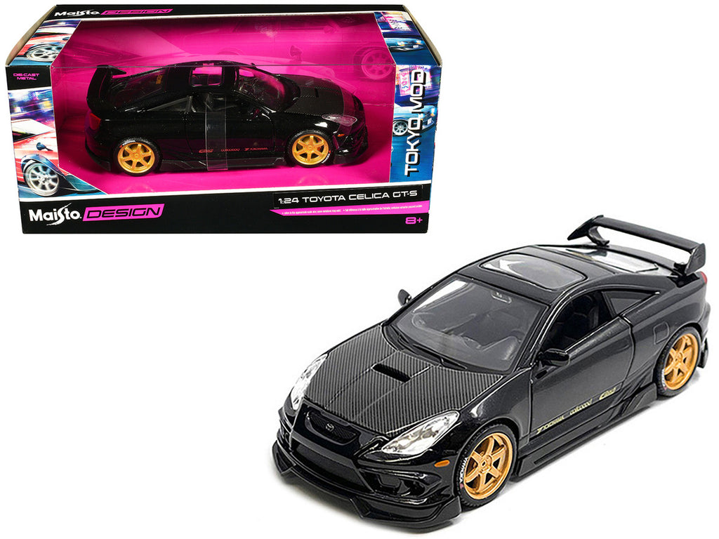 Toyota Celica GT-S Black with Carbon Hood and Sunroof "Maisto Design Tokyo Mod" Series 1/24 Diecast Model Car by Maisto-2