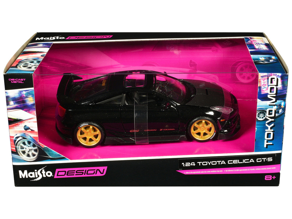 Toyota Celica GT-S Black with Carbon Hood and Sunroof "Maisto Design Tokyo Mod" Series 1/24 Diecast Model Car by Maisto-1