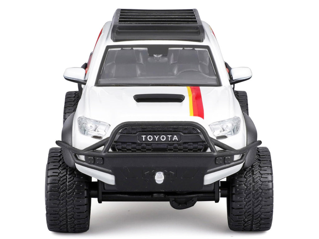 2023 Toyota Tacoma TRD PRO Off Road Pickup Truck White with Graphics and Roof Rack "Maisto Design" Series 1/27 Diecast Model Car Maisto-3