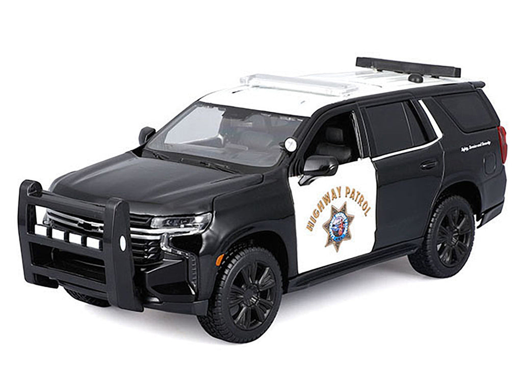 2021 Chevrolet Tahoe "California Highway Patrol" Black and White "Authority" "Maisto Design" Series 1/26 Diecast Model Car by Maisto-1