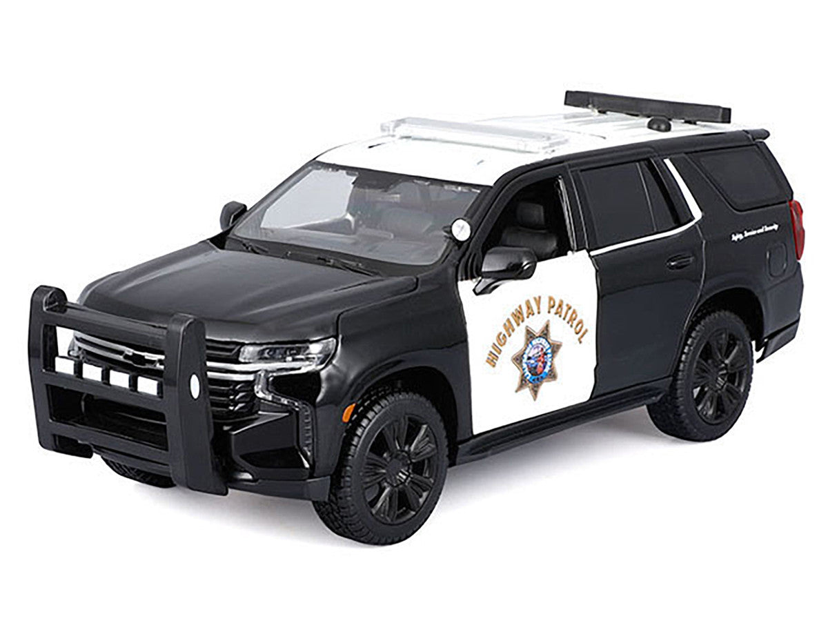 2021 Chevrolet Tahoe "California Highway Patrol" Black and White "Authority" "Maisto Design" Series 1/26 Diecast Model Car by Maisto-1
