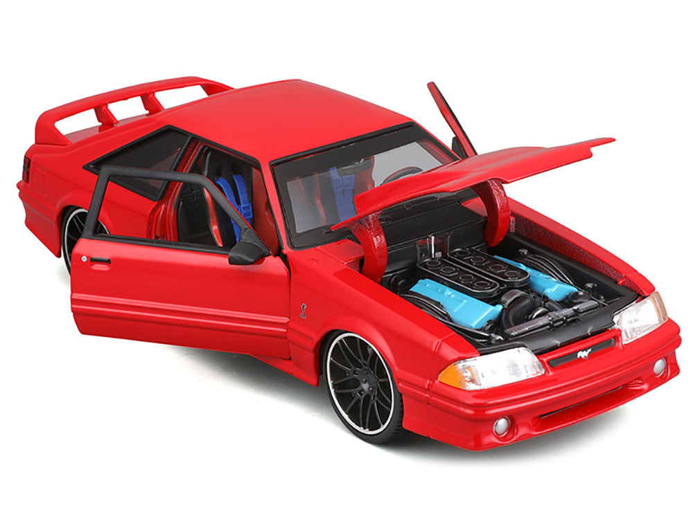 1993 Ford Mustang SVT Cobra Red "Classic Muscle" "Maisto Design" Series 1/24 Diecast Model Car by Maisto-1