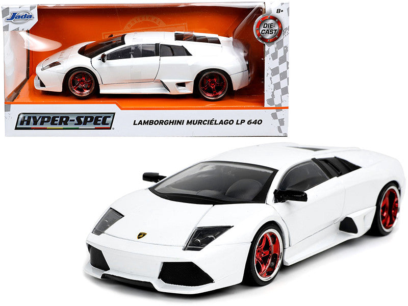 Lamborghini Murcielago LP640 White "Hyper-Spec" 1/24 Diecast Model Car by Jada-0