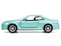 Brian's Nissan Skyline GT-R (BNR34) RHD (Right Hand Drive) Turquoise Metallic "Fast & Furious" Movie 1/32 Diecast Model Car by Jada-0