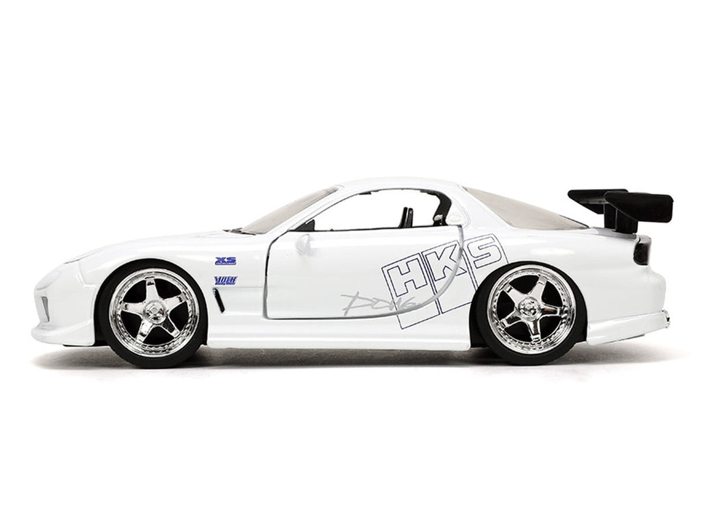 1993 Mazda RX-7 "HKS" White "The Fast and the Furious" (2001) Movie "25 Years of Fast & Furious" Series 1/32 Diecast Model Car by Jada-2