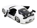 1993 Mazda RX-7 "HKS" White "The Fast and the Furious" (2001) Movie "25 Years of Fast & Furious" Series 1/32 Diecast Model Car by Jada-0