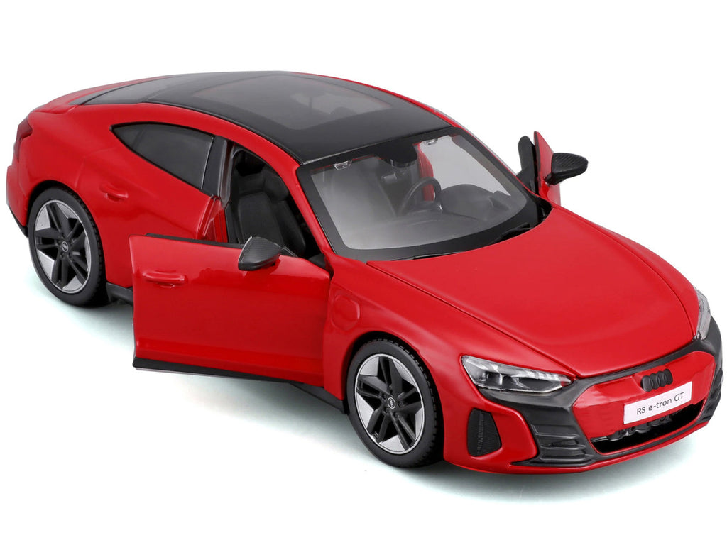 2022 Audi RS e-Tron GT Red with Black Top and Sunroof "Special Edition" Series 1/25 Diecast Model Car by Maisto-1