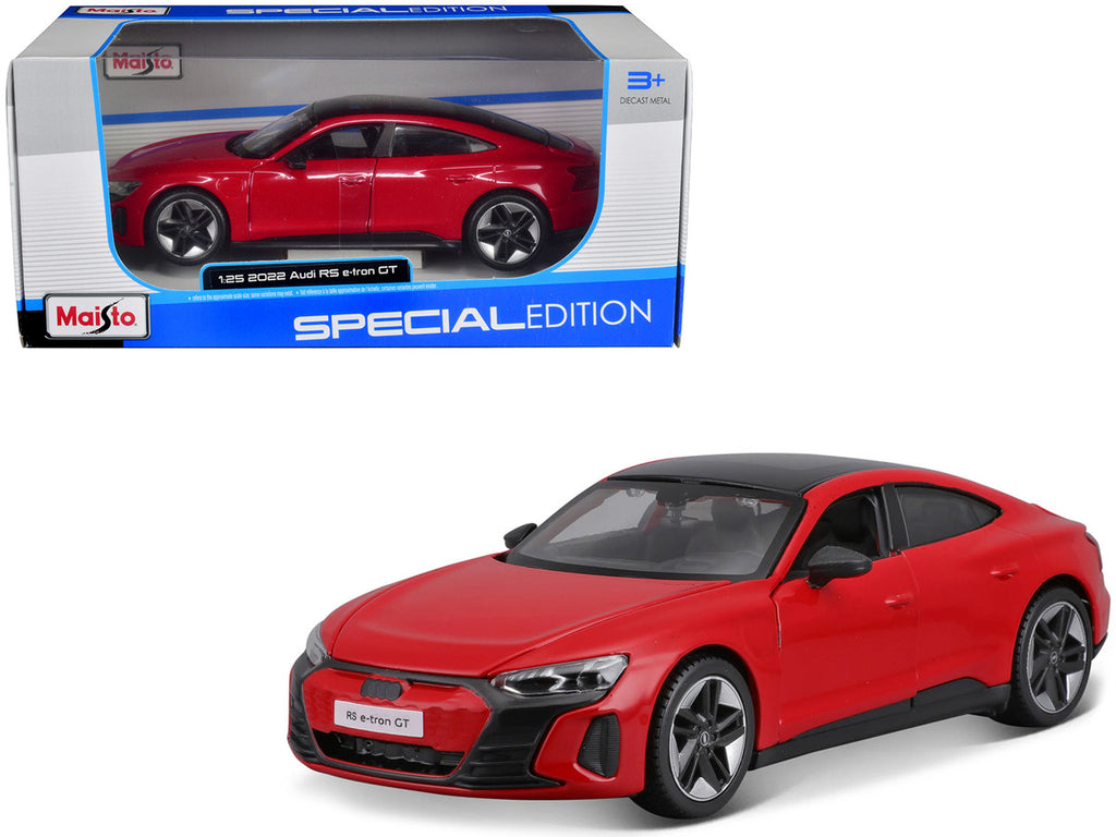 2022 Audi RS e-Tron GT Red with Black Top and Sunroof "Special Edition" Series 1/25 Diecast Model Car by Maisto-0