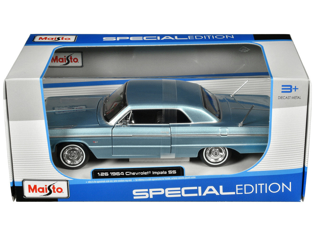 1964 Chevrolet Impala SS Blue Metallic "Special Edition" Series 1/26 Diecast Model Car by Maisto-1