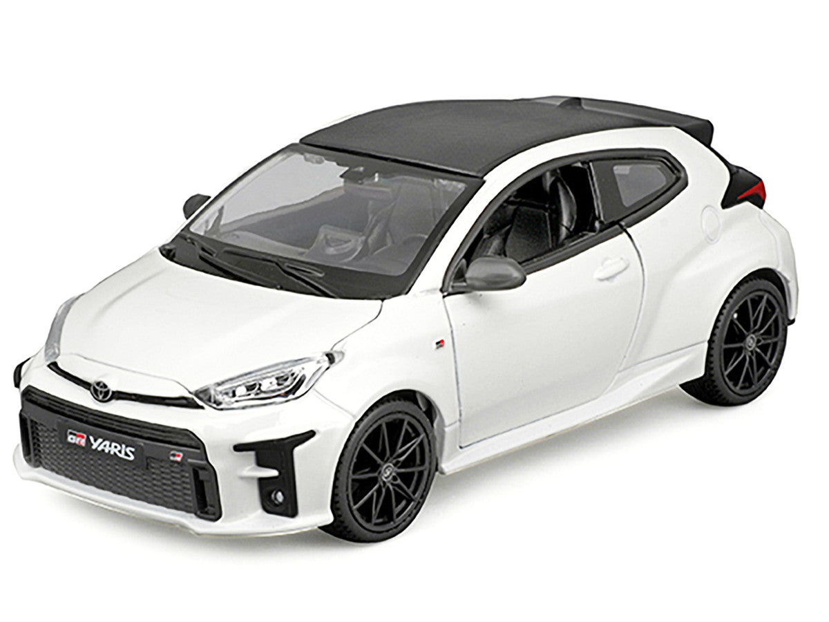 2021 Toyota GR Yaris White with Carbon Top "Special Edition" Series 1/24 Diecast Model Car by Maisto-0