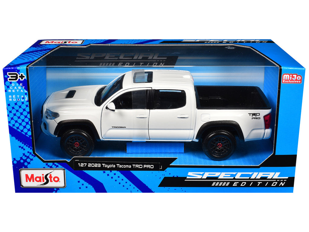 2023 Toyota Tacoma TRD PRO Pickup Truck White with Sunroof "Special Edition" Series 1/27 Diecast Model Car by Maisto-2