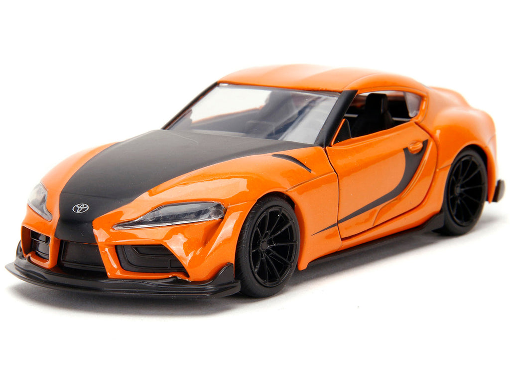 Han's Mazda RX-7 Orange Metallic and Matt Black and Toyota GR Supra Orange Metallic with Black Hood Set of 2 pieces "Fast & Furious" Series 1/32 Diecast Model Cars by Jada-3