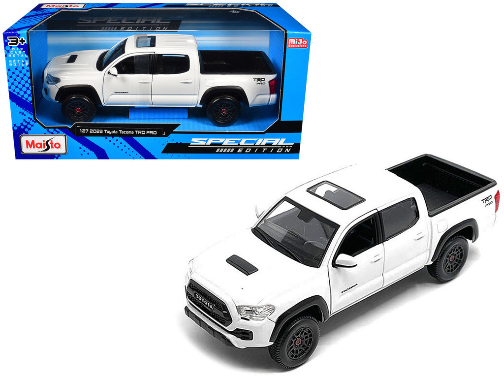 2023 Toyota Tacoma TRD PRO Pickup Truck White with Sunroof "Special Edition" Series 1/27 Diecast Model Car by Maisto-0