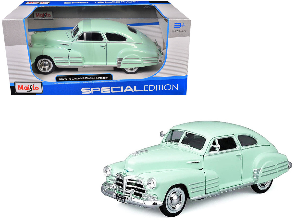 1948 Chevrolet Fleetline Aerosedan Light Green "Special Edition" Series 1/25 Diecast Model Car by Maisto-2