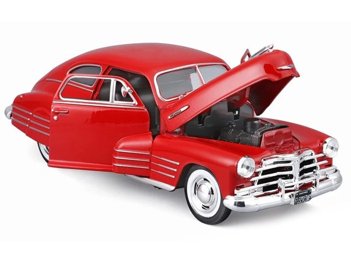 1948 Chevrolet Fleetline Aerosedan Red "Special Edition" Series 1/25 Diecast Model Car by Maisto-1