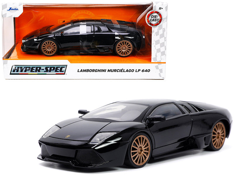 Lamborghini Murcielago LP640 Black with Copper Wheels "Hyper-Spec" Series 1/24 Diecast Model Car by Jada-0
