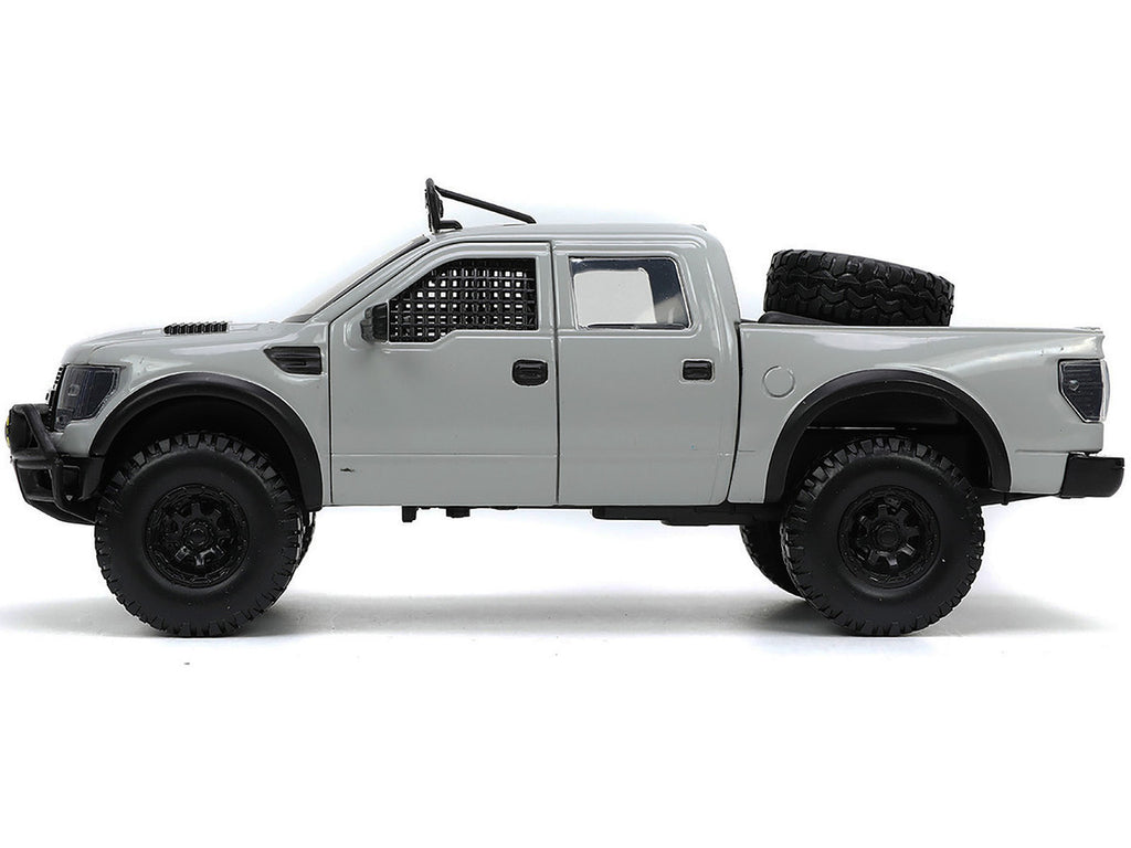 2011 Ford F-150 SVT Raptor Pickup Truck Light Gray with Extra Wheels "Just Trucks" Series 1/24 Diecast Model Car by Jada-1