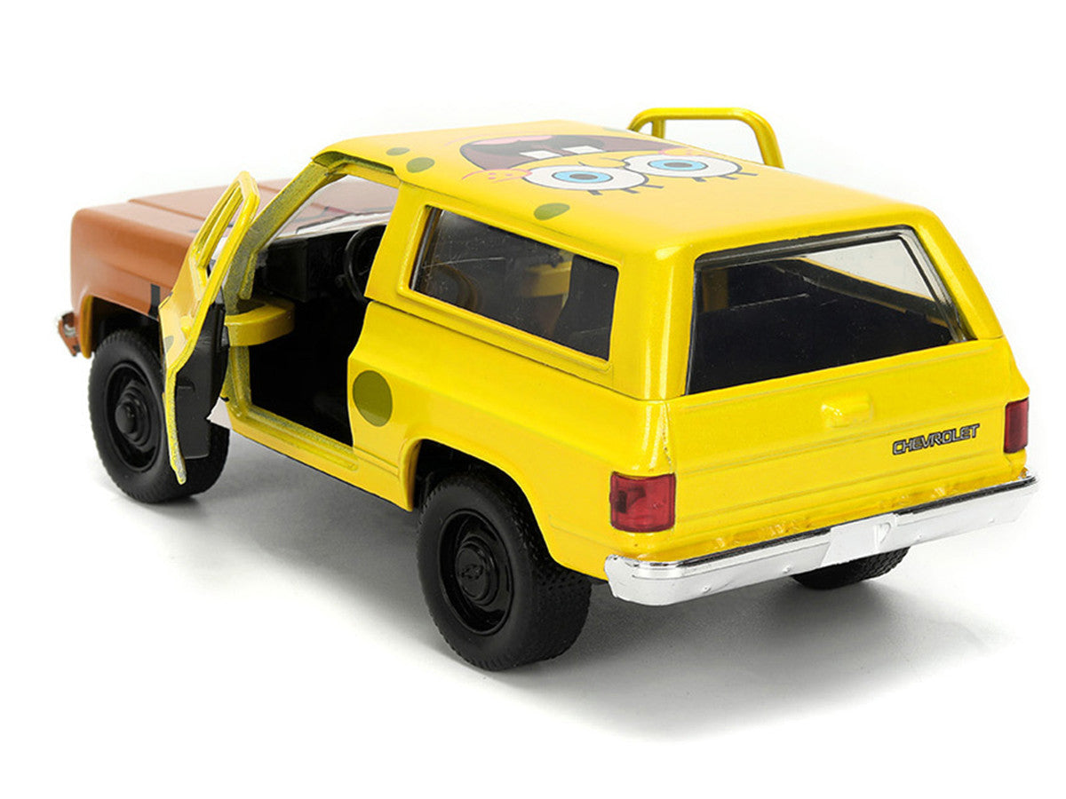 1980 Chevrolet K5 Blazer "SpongeBob Star" Livery Yellow "SpongeBob SquarePants" (1999-Current) TV Series "Hollywood Rides" Series 1/32 Diecast Model Car by Jada-3