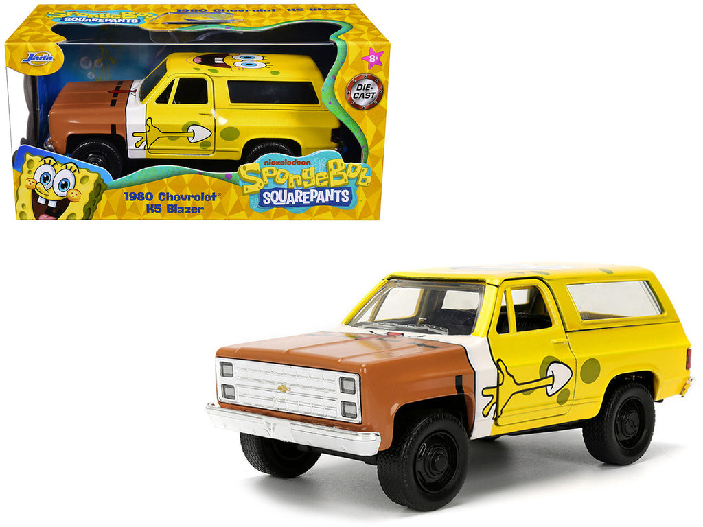 1980 Chevrolet K5 Blazer "SpongeBob Star" Livery Yellow "SpongeBob SquarePants" (1999-Current) TV Series "Hollywood Rides" Series 1/32 Diecast Model Car by Jada-0