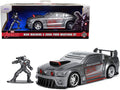 2006 Ford Mustang GT Gray Metallic and War Machine Diecast Figurine "Avengers" "Marvel" Series "Hollywood Rides" Series 1/32 Diecast Model Car by Jada-0