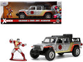 2020 Jeep Gladiator Pickup Truck Silver and Colossus Diecast Figurine "X-Men" Marvel "Hollywood Rides" Series 1/32 Diecast Model Car by Jada-0