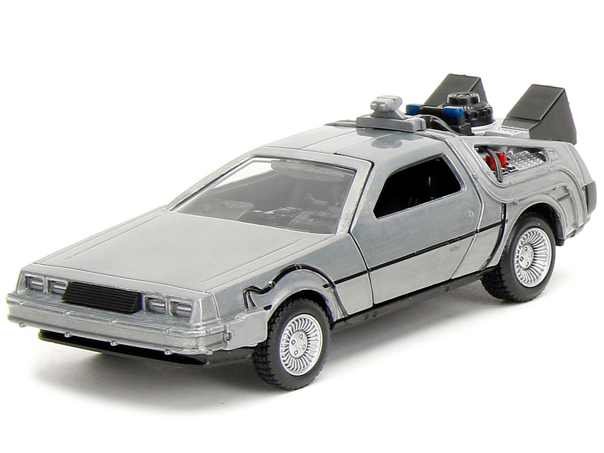 "Back to the Future" Delorean Set of 3 pieces "Hollywood Rides" Series 1/32 Diecast Model Car by Jada-2