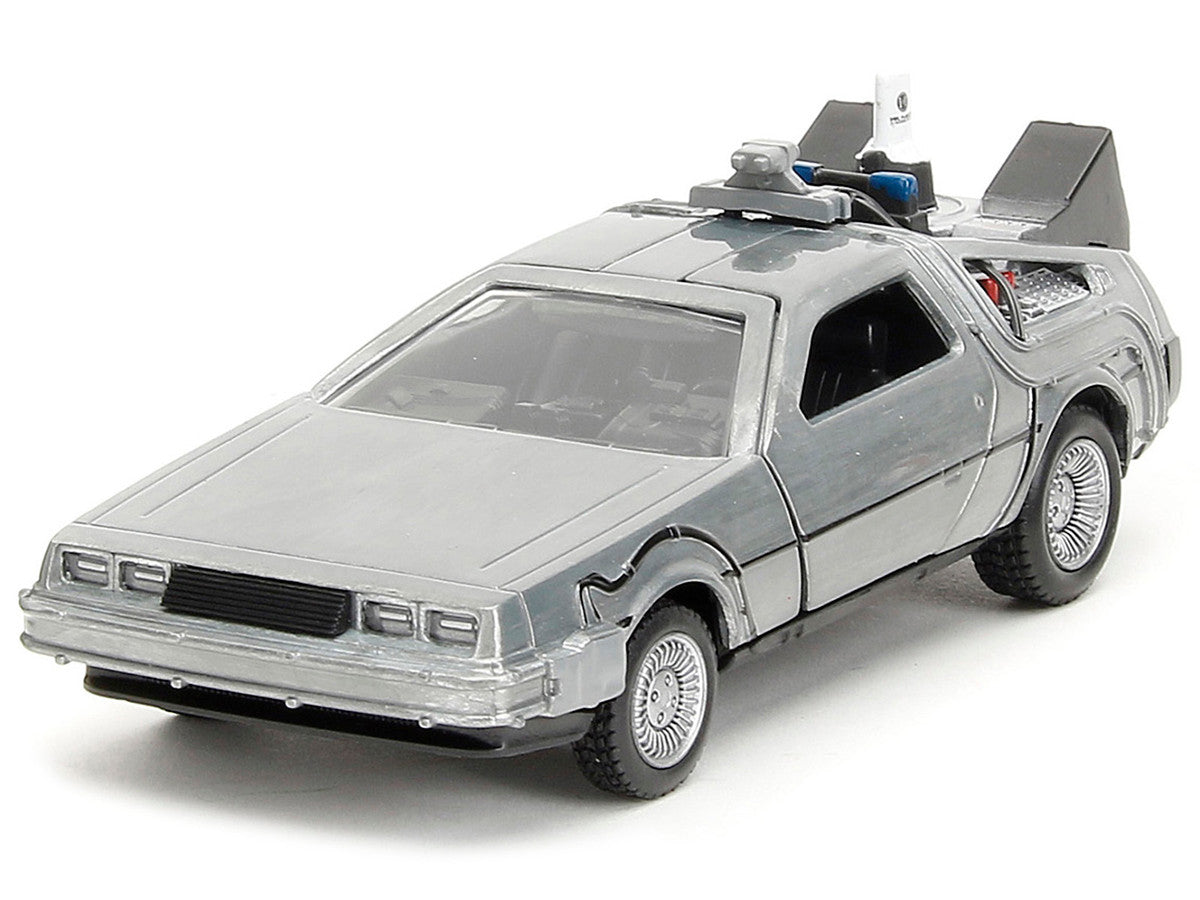 "Back to the Future" Delorean Set of 3 pieces "Hollywood Rides" Series 1/32 Diecast Model Car by Jada-3