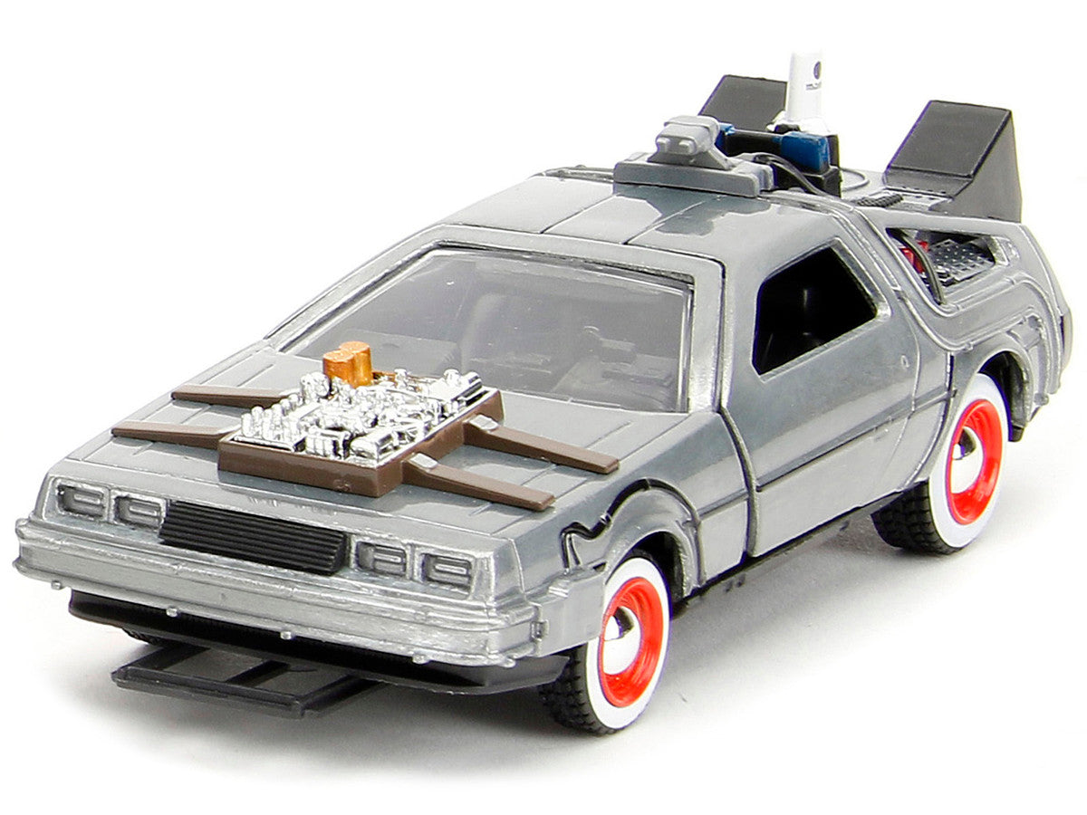 "Back to the Future" Delorean Set of 3 pieces "Hollywood Rides" Series 1/32 Diecast Model Car by Jada-4
