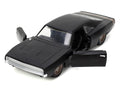1968 Dodge Charger Widebody Matt Black with Bronze Tail Stripe "F9" (2021) Movie "Fast & Furious" Series 1/32 Diecast Model Car by Jada-0