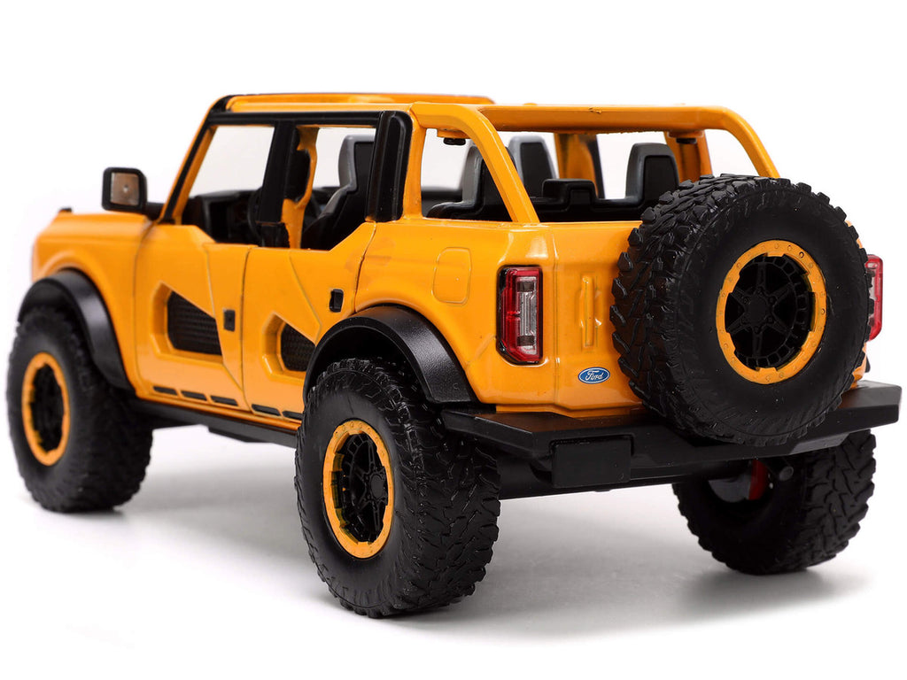 2021 Ford Bronco Orange Metallic with Extra Wheels "Just Trucks" Series 1/24 Diecast Model Car by Jada-3