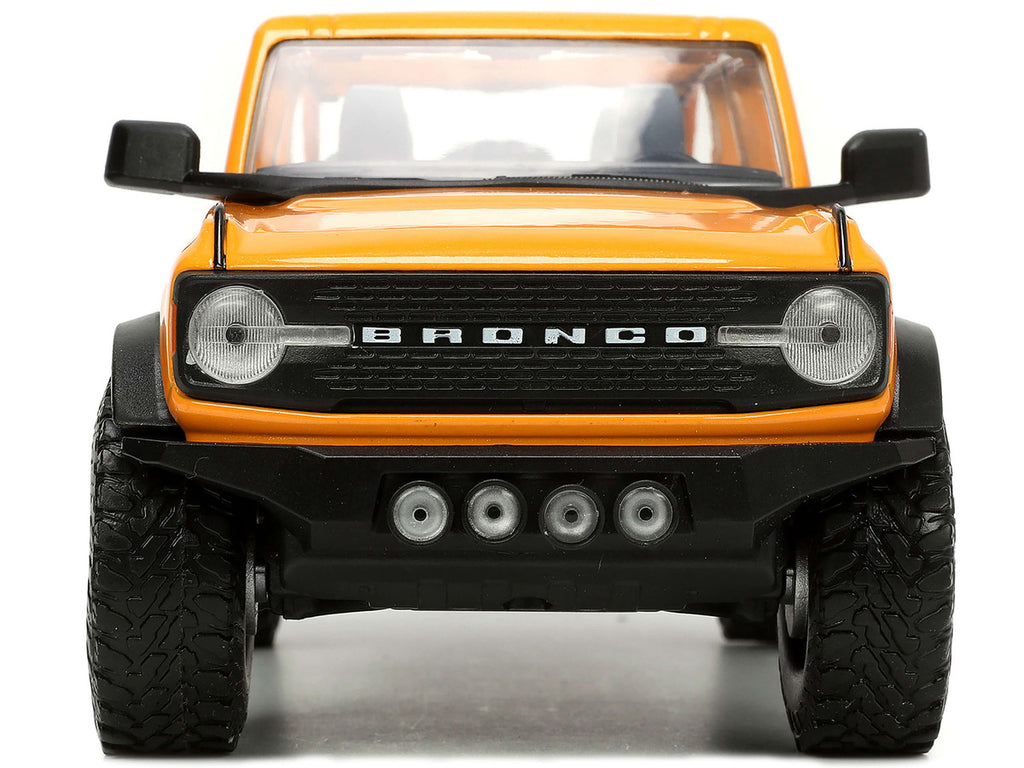 2021 Ford Bronco Orange Metallic with Extra Wheels "Just Trucks" Series 1/24 Diecast Model Car by Jada-4