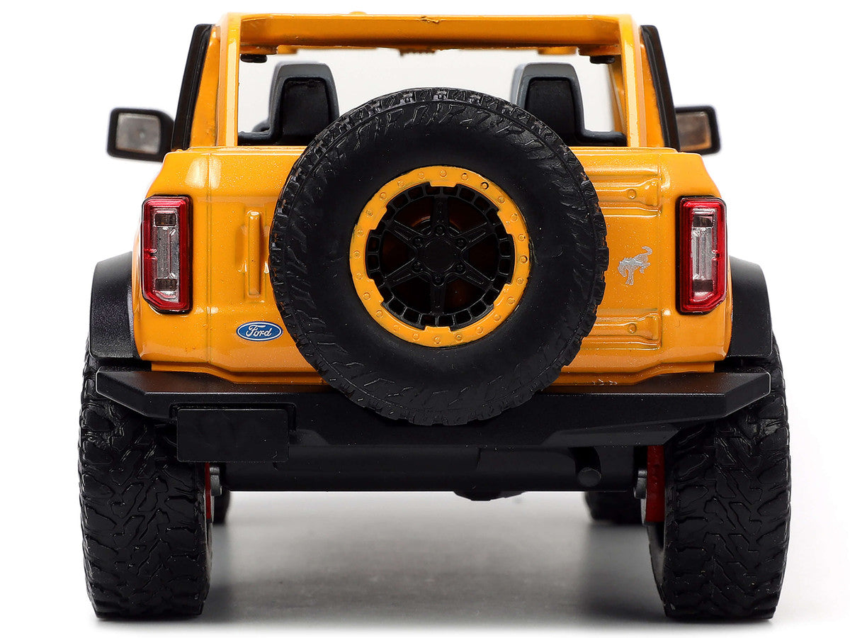 2021 Ford Bronco Orange Metallic with Extra Wheels "Just Trucks" Series 1/24 Diecast Model Car by Jada-5